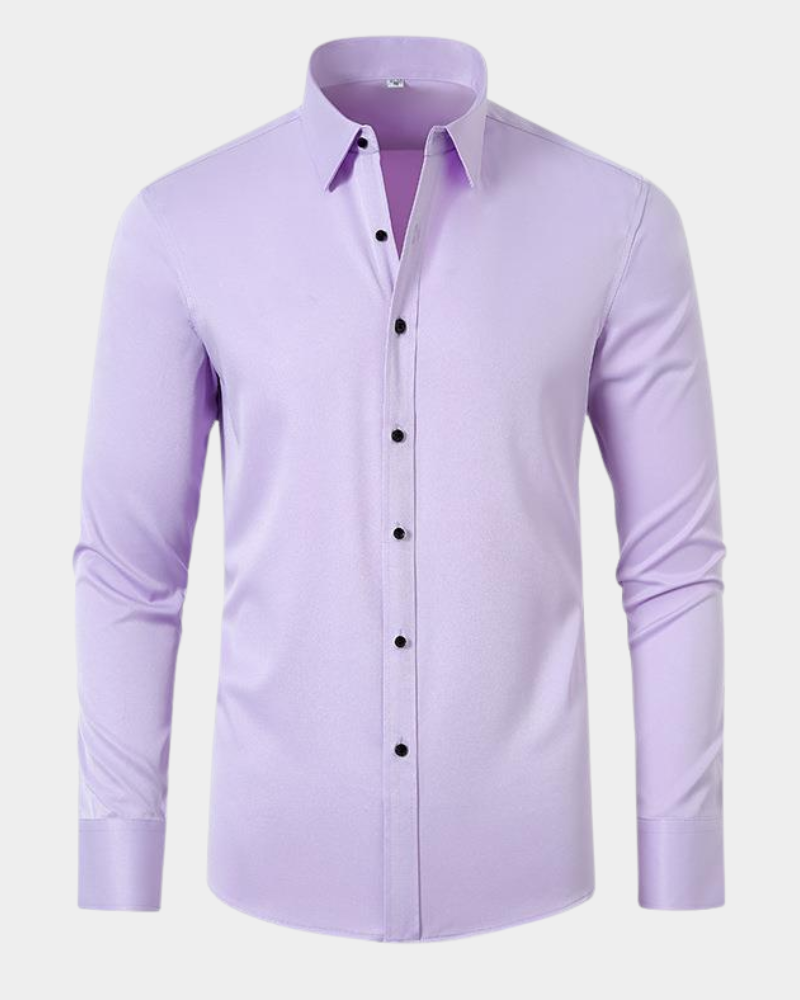 Wendell | Long Sleeve Dress Shirt with Point Collar