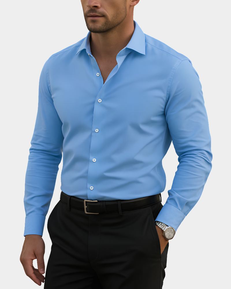 Desmond | Slim Fit Dress Shirt with Spread Collar
