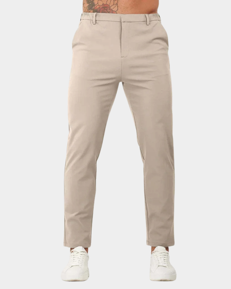 Edmund | Cropped Trousers with Elastic Back Waist
