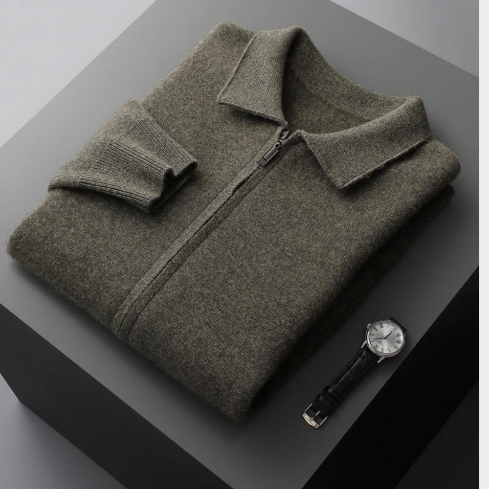 Rafelio | Knit Cardigan with Point Collar