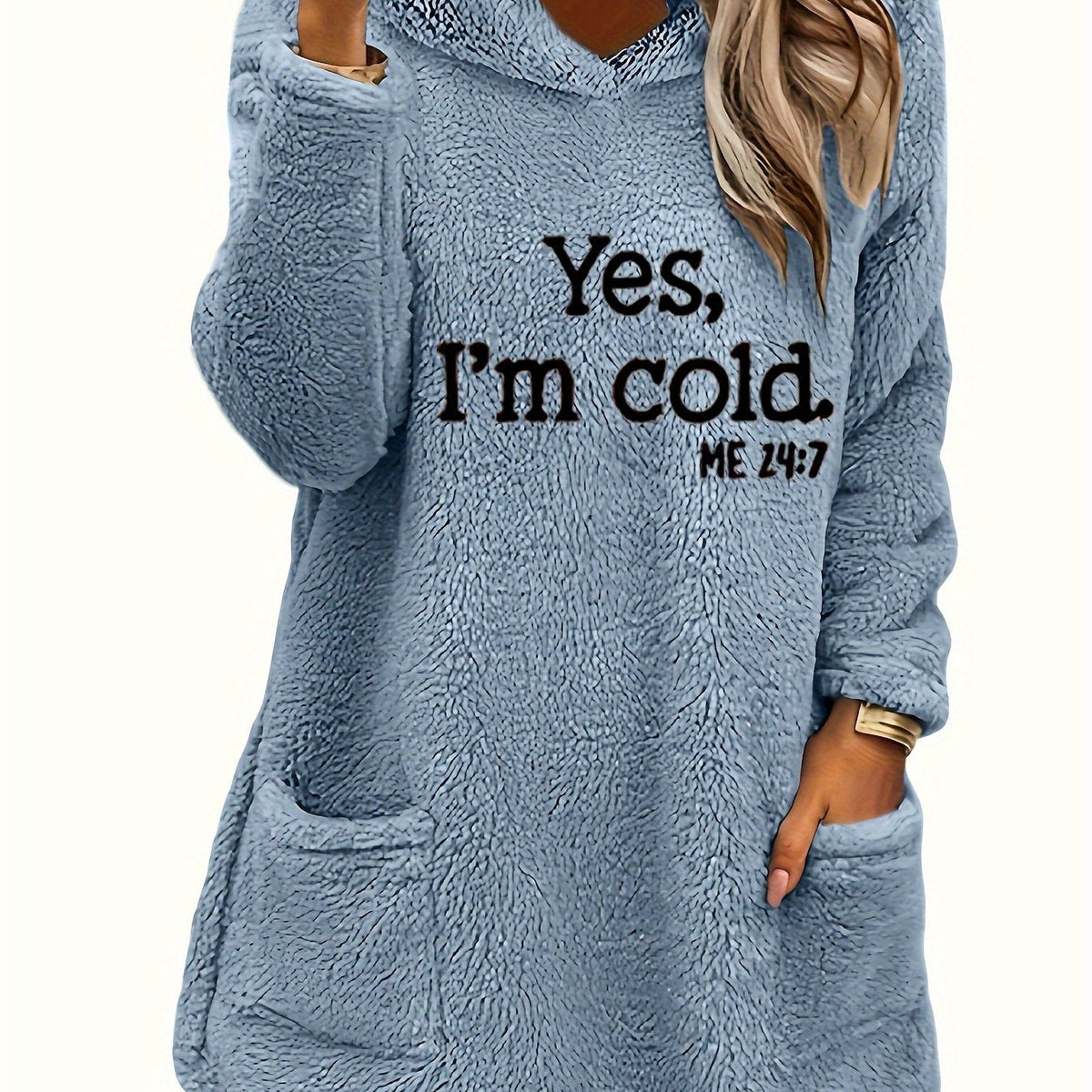 Marilina - Printed Plush Hoodie