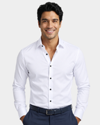 Wendell | Long Sleeve Dress Shirt with Point Collar