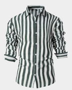 Glenn | Long Sleeve Shirt with Wide Vertical Stripes