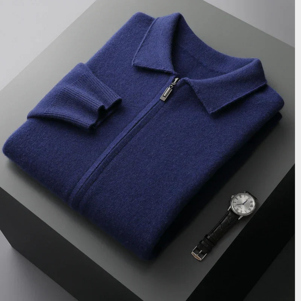 Rafelio | Knit Cardigan with Point Collar