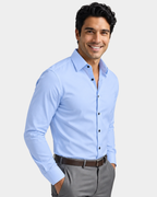Wendell | Long Sleeve Dress Shirt with Point Collar