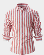 Glenn | Long Sleeve Shirt with Wide Vertical Stripes
