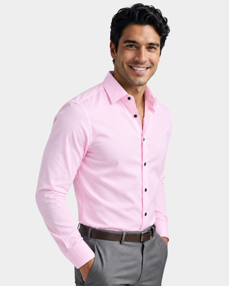 Wendell | Long Sleeve Dress Shirt with Point Collar