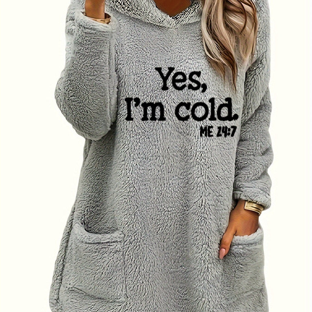 Marilina - Printed Plush Hoodie