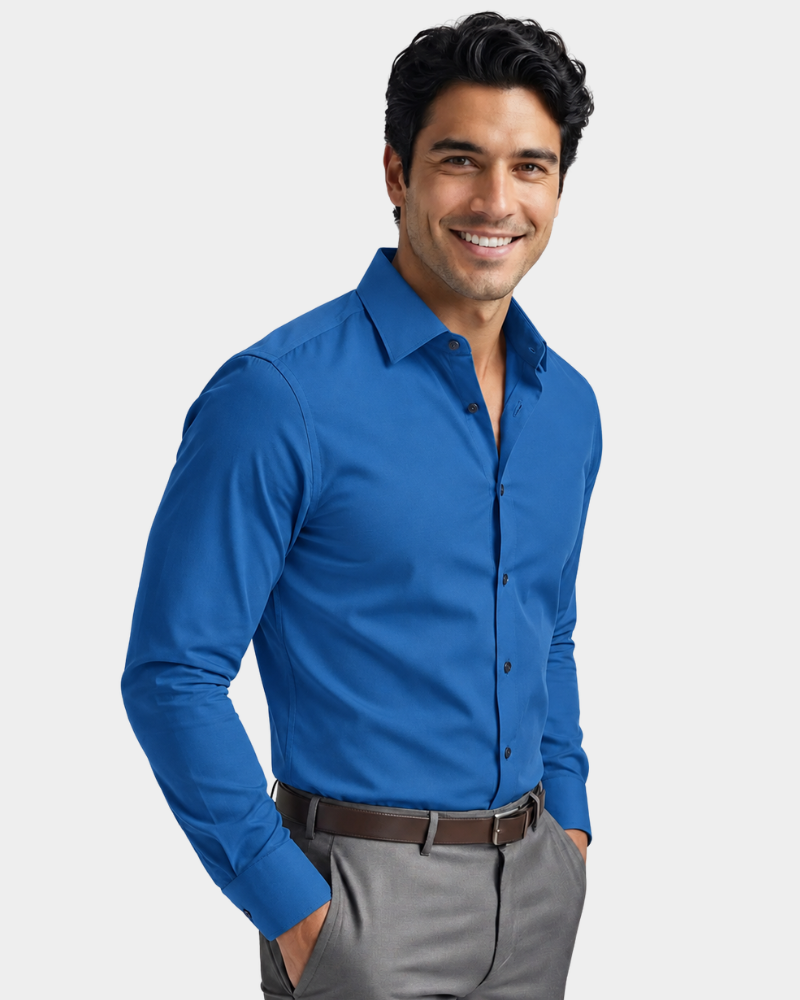 Wendell | Long Sleeve Dress Shirt with Point Collar