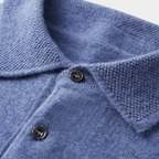 Perrin | Knitted Polo Shirt with Ribbed Collar and Cuffs