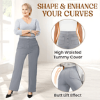 Nara - High Elasticity - High Waist Straight Leg Casual Pants