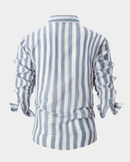 Glenn | Long Sleeve Shirt with Wide Vertical Stripes