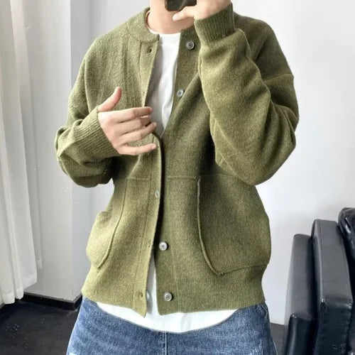 Bramwell | Button Up Cardigan with Crew Neck