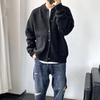 Bramwell | Button Up Cardigan with Crew Neck