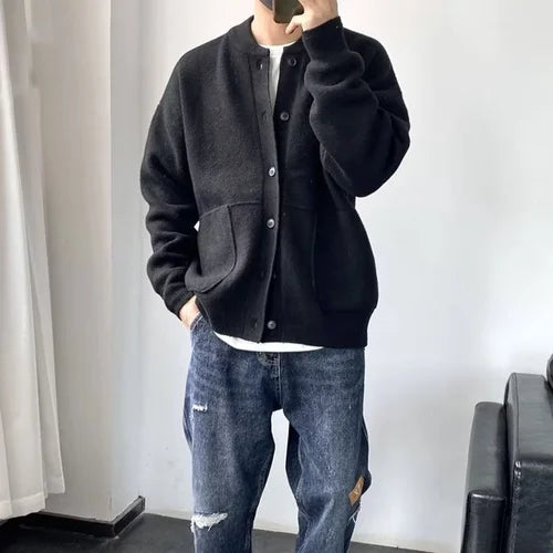 Bramwell | Button Up Cardigan with Crew Neck