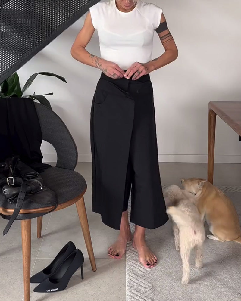 Blair - Women's Asymmetric Wide-Leg Trousers for Office and Everyday Wear