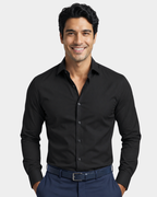 Wendell | Long Sleeve Dress Shirt with Point Collar