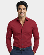 Wendell | Long Sleeve Dress Shirt with Point Collar