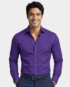 Wendell | Long Sleeve Dress Shirt with Point Collar