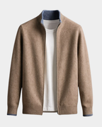 Ronnie | Zip Cardigan with Contrast Cuffs