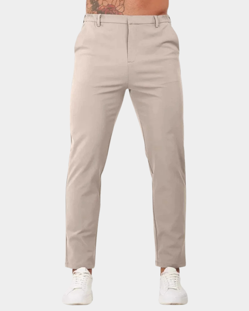 Edmund | Cropped Trousers with Elastic Back Waist