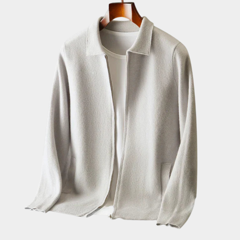 Rafelio | Knit Cardigan with Point Collar