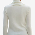 Kaliravine - Elegant Draped Neck Sweater