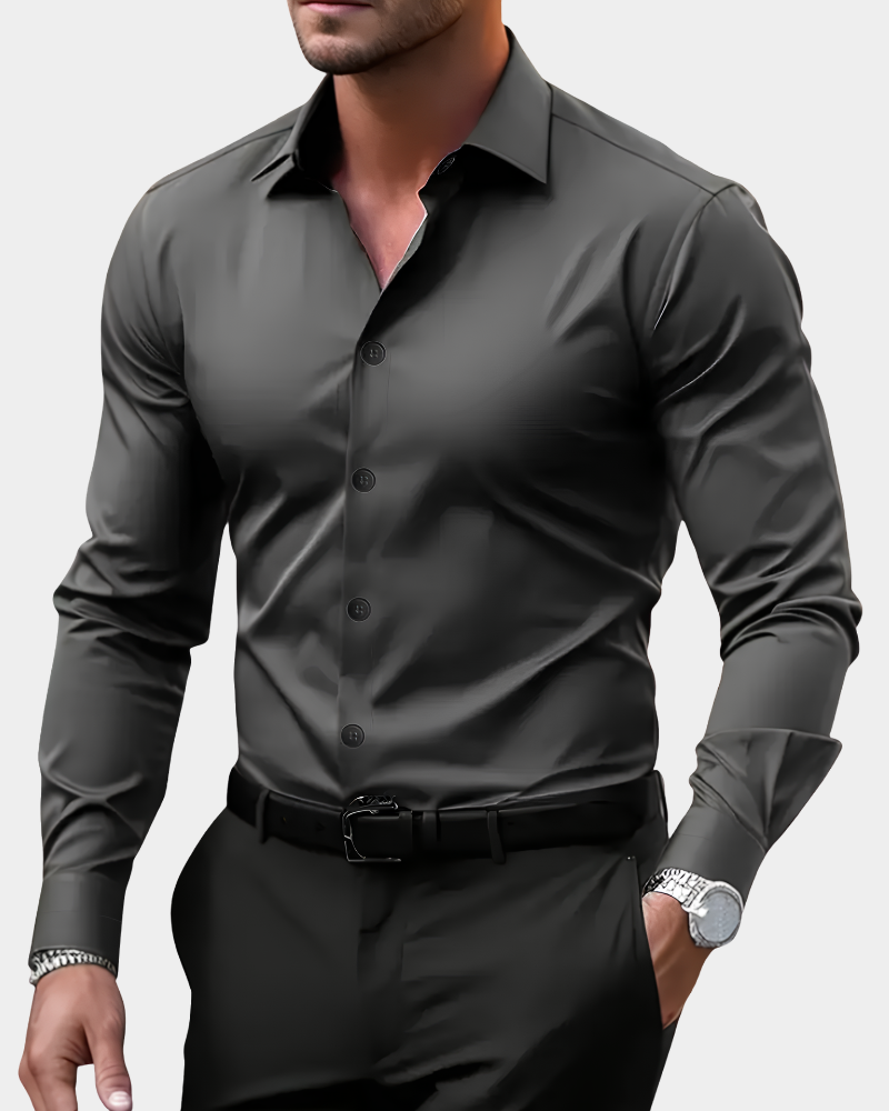 Desmond | Slim Fit Dress Shirt with Spread Collar