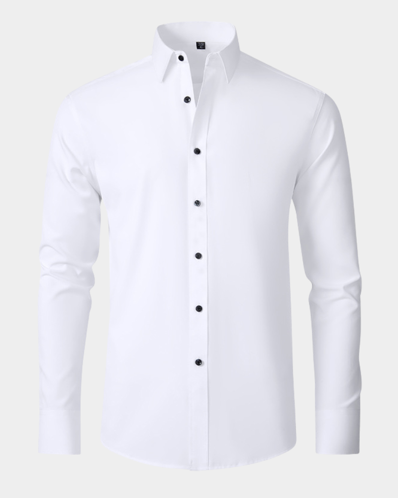 Wendell | Long Sleeve Dress Shirt with Point Collar