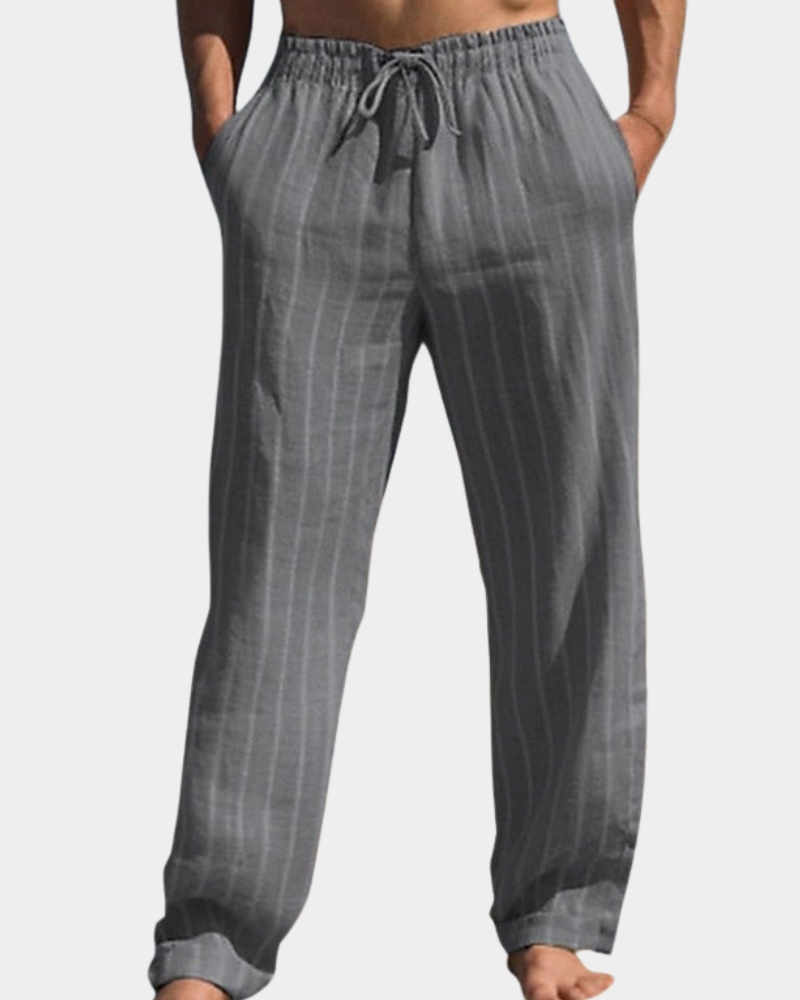 Mathias | Striped Trousers with Drawstring Waist