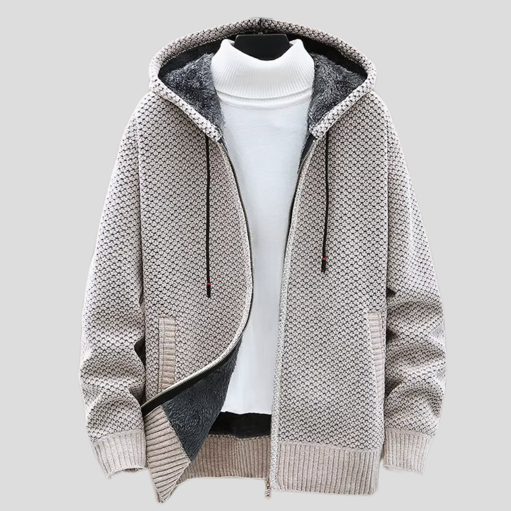 Beckett | Textured Knit Fleece Hoodie