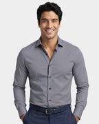Wendell | Long Sleeve Dress Shirt with Point Collar
