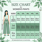 Cyntra - Women's Cotton Linen Wide Leg Trousers Comfort Waist Fluid Cut