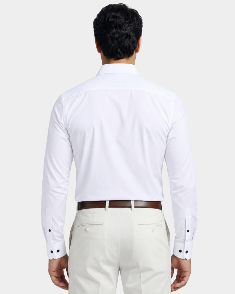 Wendell | Long Sleeve Dress Shirt with Point Collar