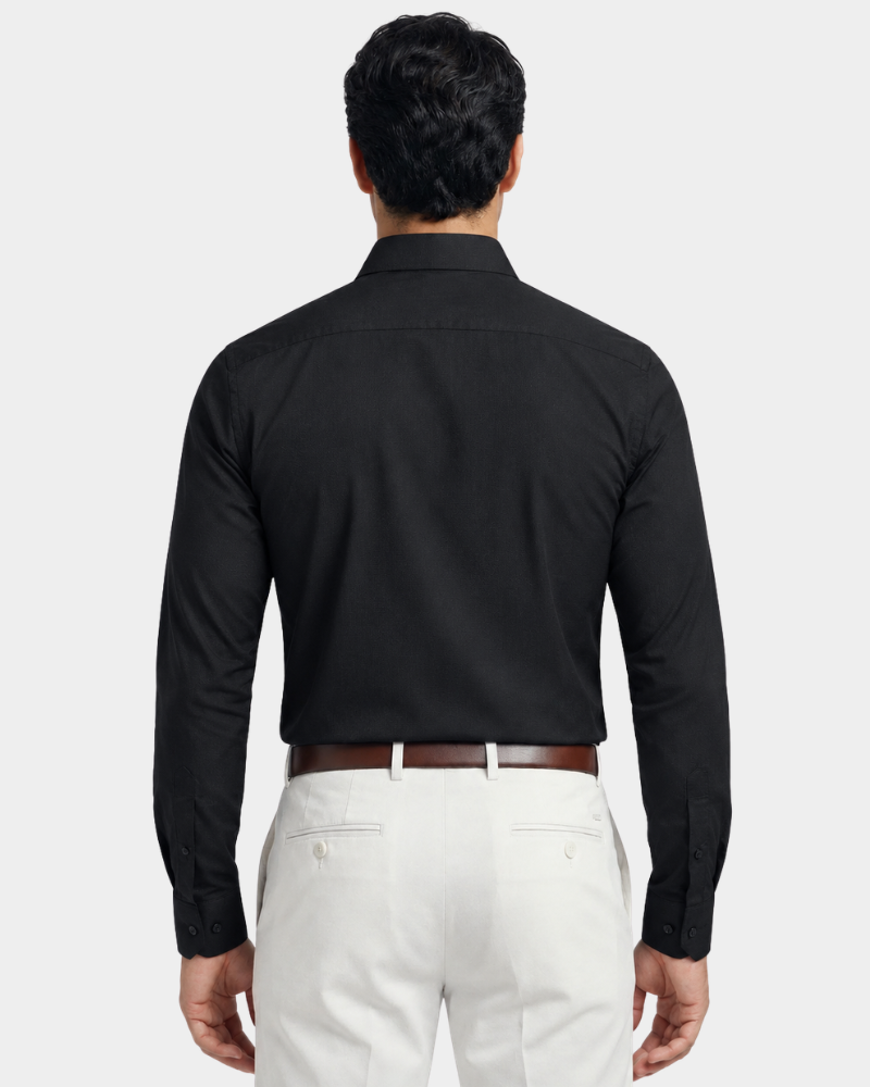 Wendell | Long Sleeve Dress Shirt with Point Collar