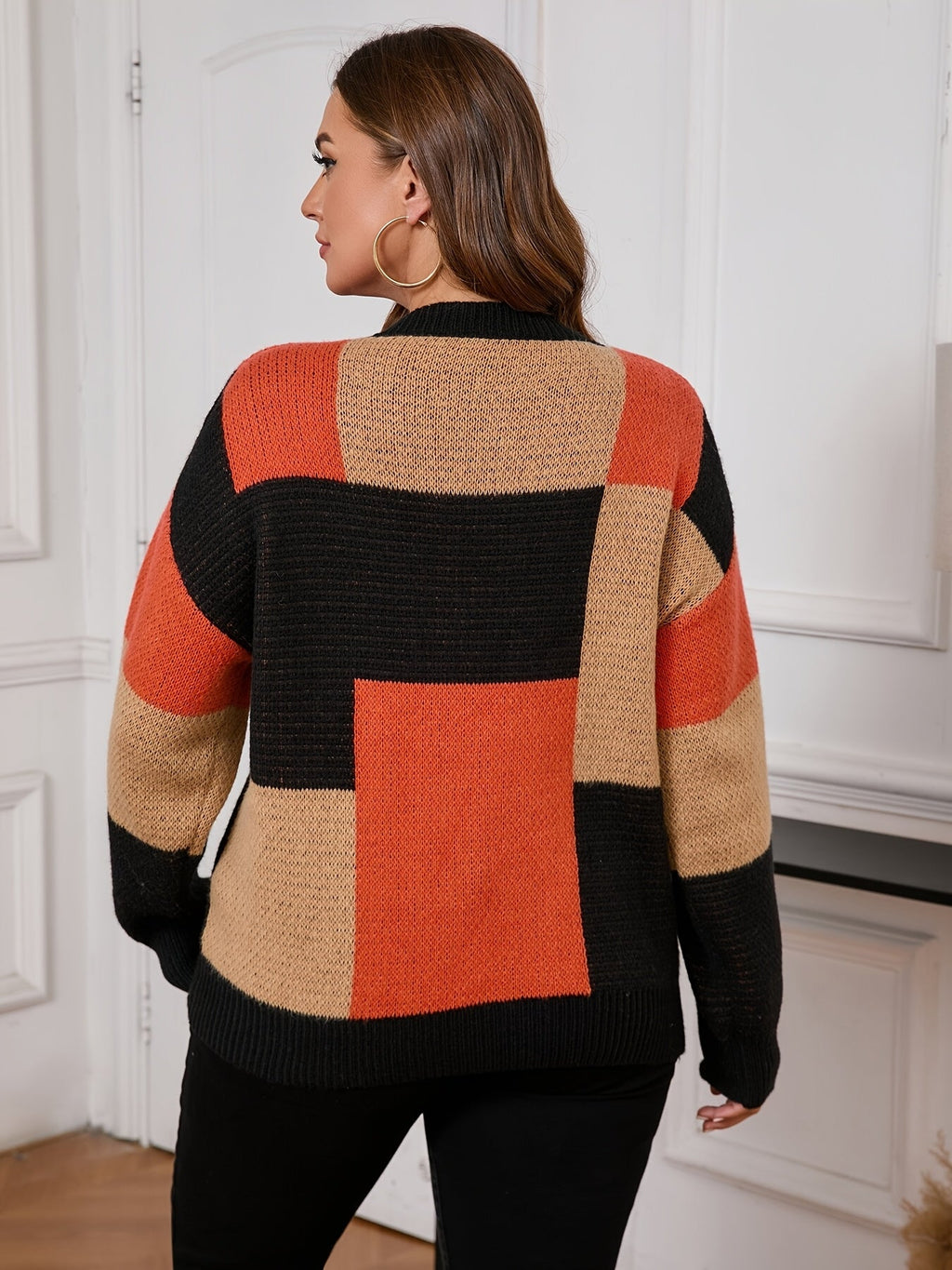 Nicolette - Two-Tone Knit Sweater - Elegance and Comfort for Winter