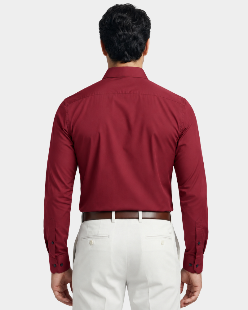 Wendell | Long Sleeve Dress Shirt with Point Collar