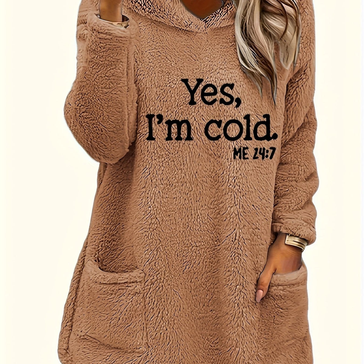 Marilina - Printed Plush Hoodie