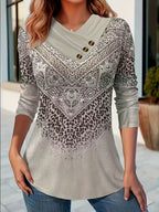Noralivessa - Ethnic-Inspired Printed Mini Dress
