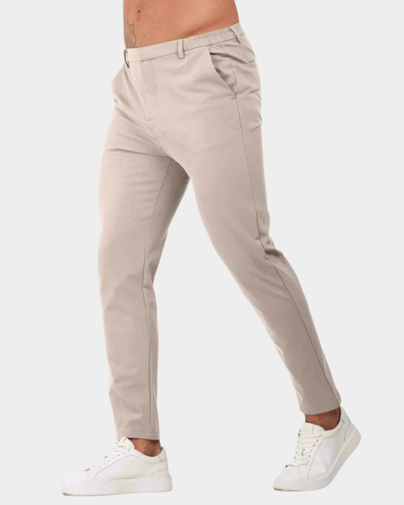 Edmund | Cropped Trousers with Elastic Back Waist