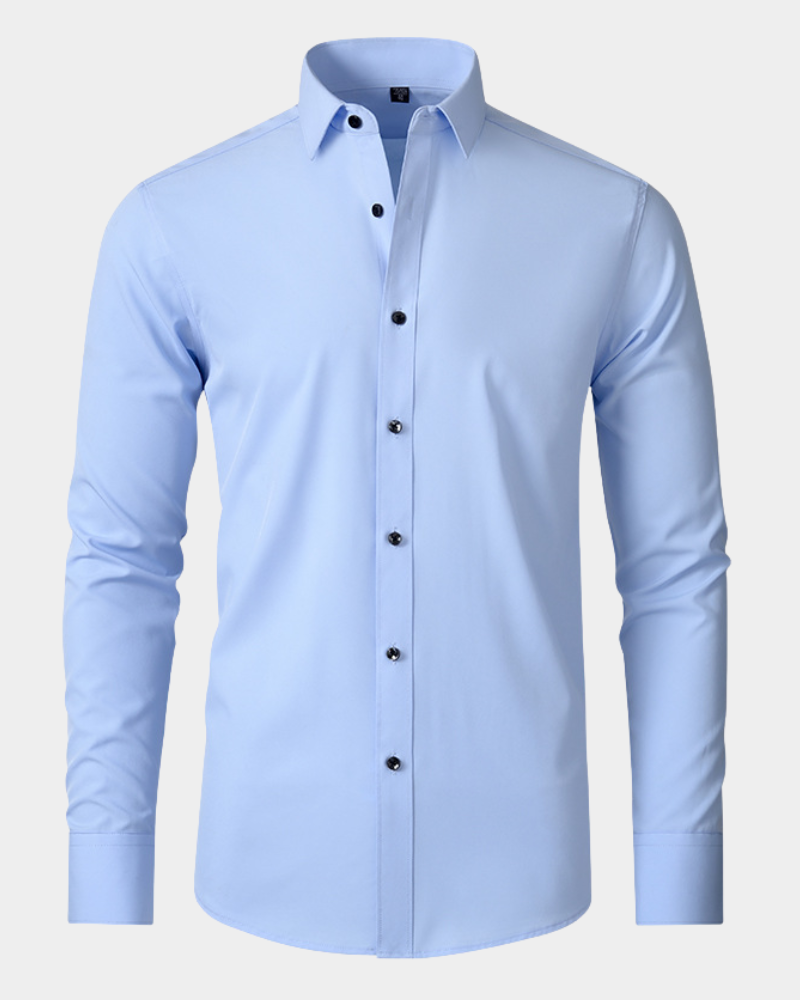 Wendell | Long Sleeve Dress Shirt with Point Collar