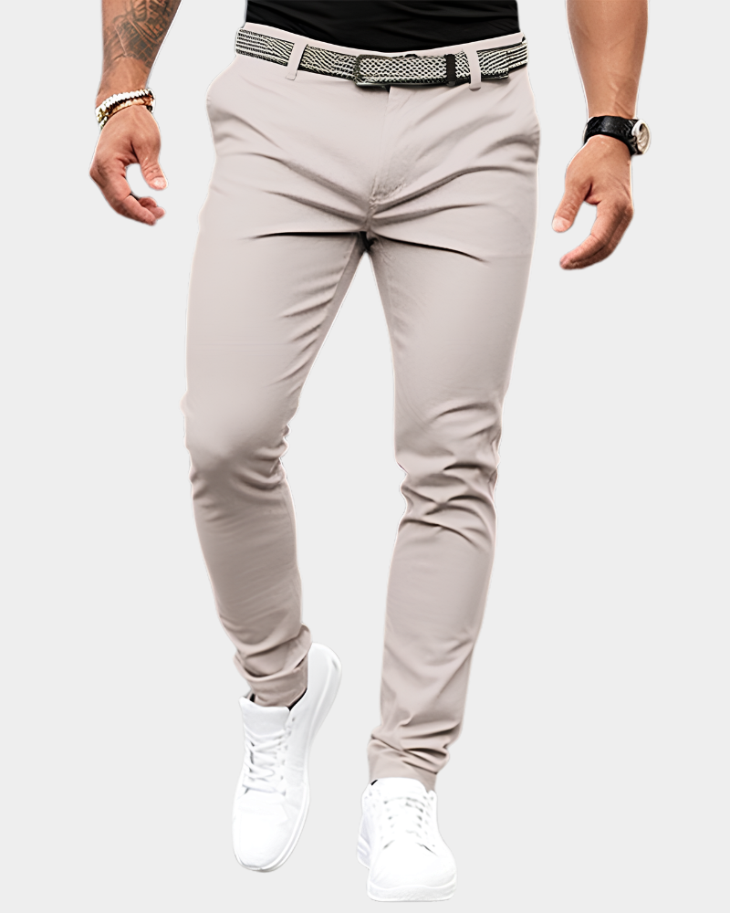 Quinlan | Slim Fit Chinos with Belt Loops