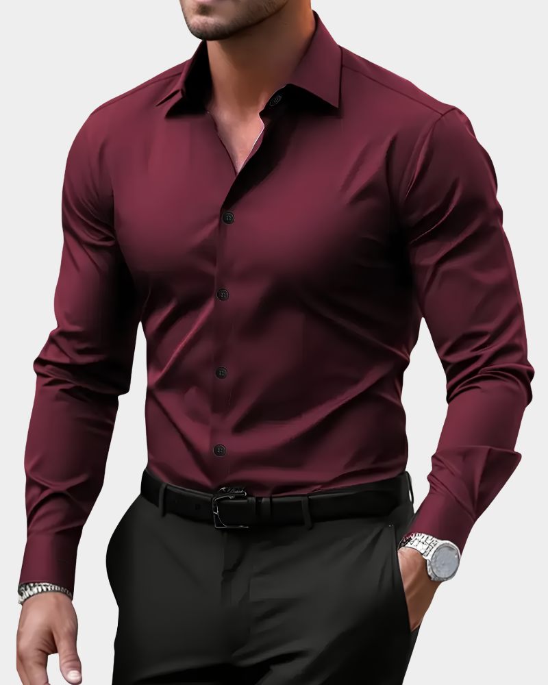 Desmond | Slim Fit Dress Shirt with Spread Collar