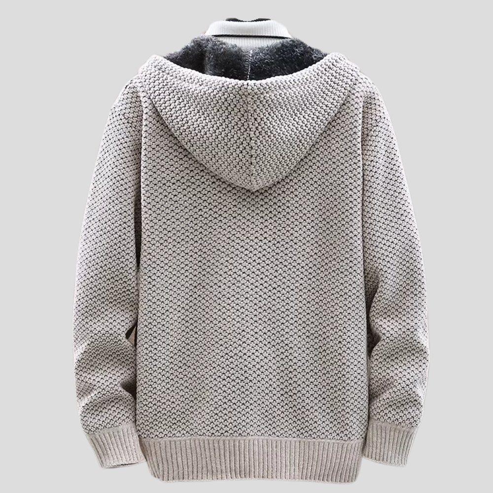Beckett | Textured Knit Fleece Hoodie