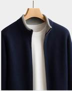 Ronnie | Zip Cardigan with Contrast Cuffs