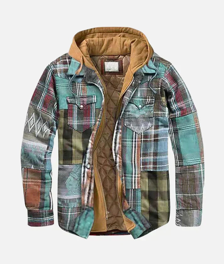 Alain – Plaid patchwork jacket
