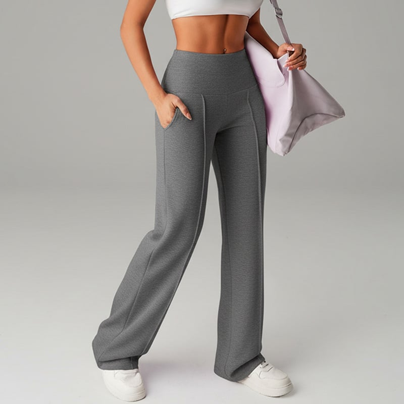 Niselle - Women's Plain Straight Leg Trousers