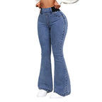 Rovindra - Women's High-Waisted Stretch Flared Jeans