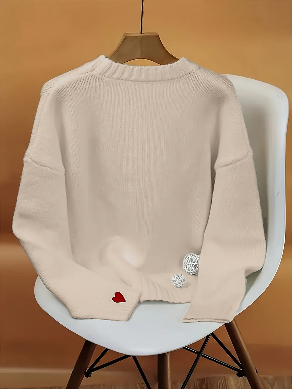 Lunetta - Casual Knit Heart Sweater