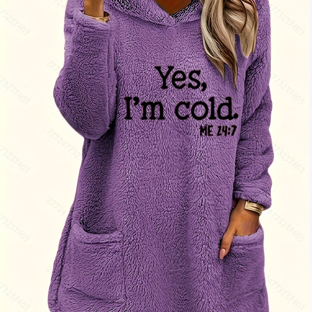 Marilina - Printed Plush Hoodie
